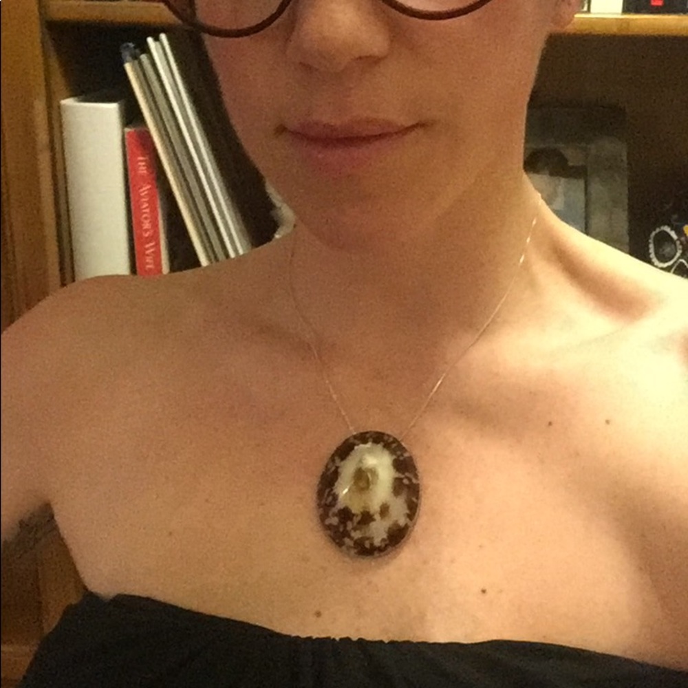 Hand made Tiger cowrie and sterling pendant